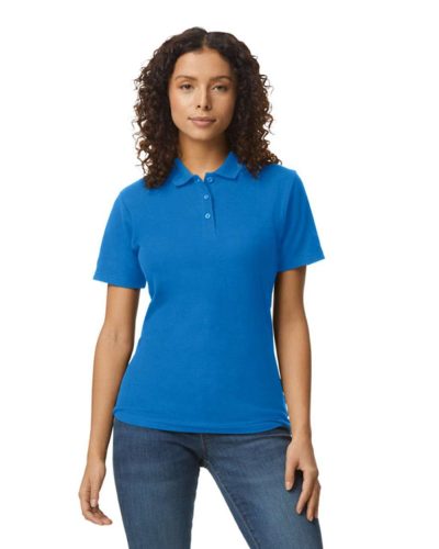 SOFTSTYLE® LADIES' DOUBLE PIQUÉ POLO WITH 3 COLOUR-MATCHED BUTTONS