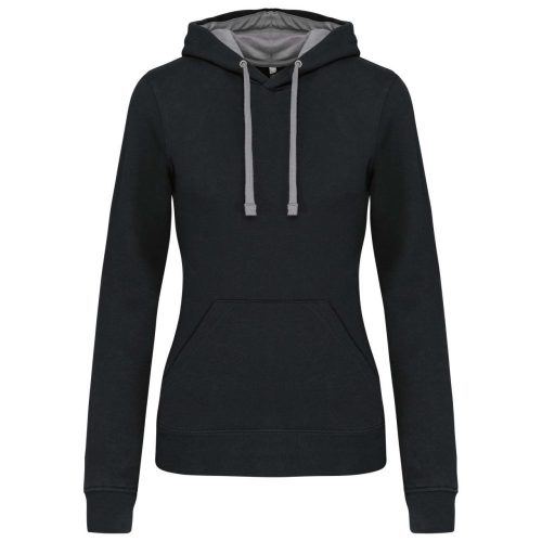 LADIES’ CONTRAST HOODED SWEATSHIRT