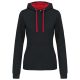 LADIES’ CONTRAST HOODED SWEATSHIRT