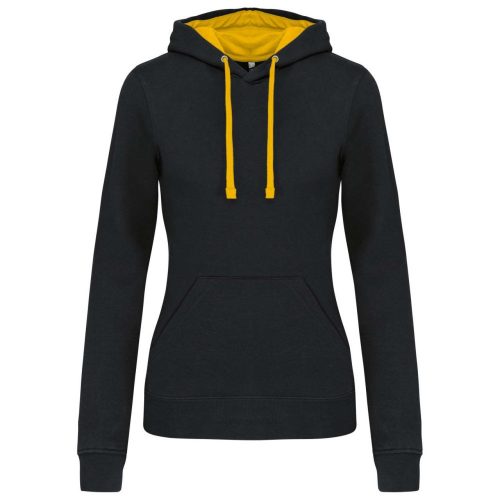 LADIES’ CONTRAST HOODED SWEATSHIRT