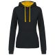 LADIES’ CONTRAST HOODED SWEATSHIRT