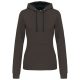 LADIES’ CONTRAST HOODED SWEATSHIRT