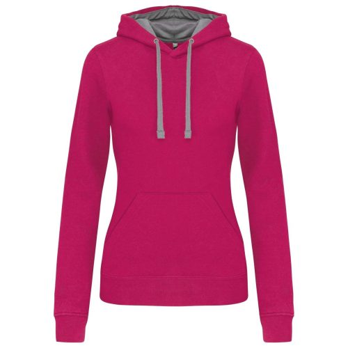 LADIES’ CONTRAST HOODED SWEATSHIRT