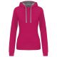 LADIES’ CONTRAST HOODED SWEATSHIRT