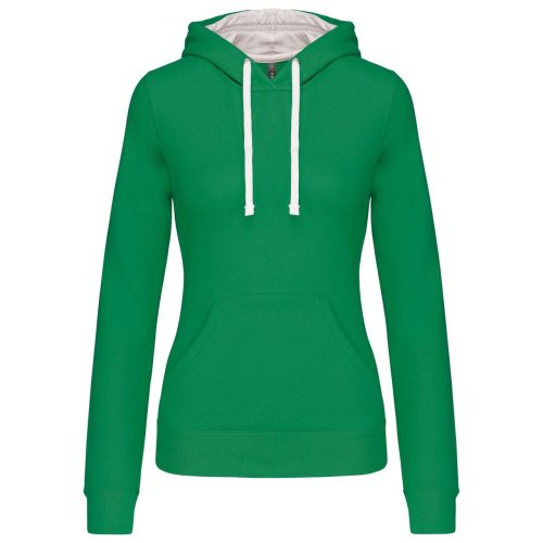 LADIES’ CONTRAST HOODED SWEATSHIRT