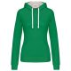 LADIES’ CONTRAST HOODED SWEATSHIRT