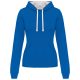 LADIES’ CONTRAST HOODED SWEATSHIRT