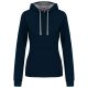 LADIES’ CONTRAST HOODED SWEATSHIRT