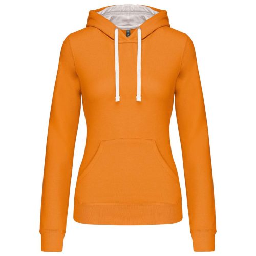 LADIES’ CONTRAST HOODED SWEATSHIRT