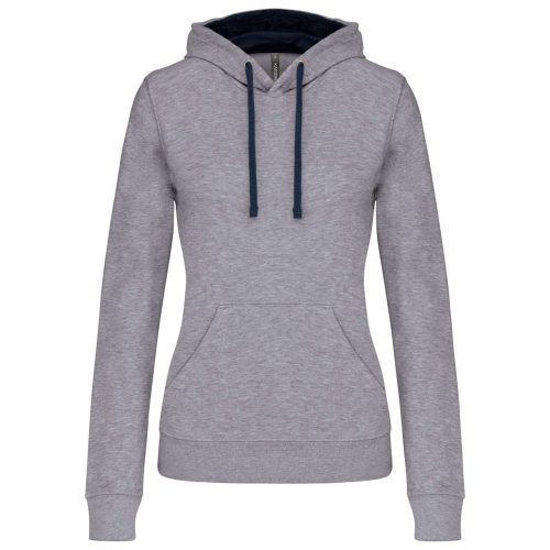 LADIES’ CONTRAST HOODED SWEATSHIRT