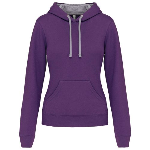 LADIES’ CONTRAST HOODED SWEATSHIRT