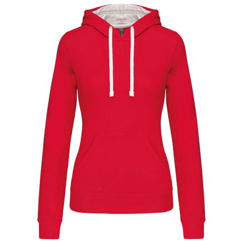 LADIES’ CONTRAST HOODED SWEATSHIRT