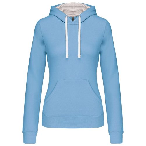 LADIES’ CONTRAST HOODED SWEATSHIRT