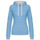 LADIES’ CONTRAST HOODED SWEATSHIRT