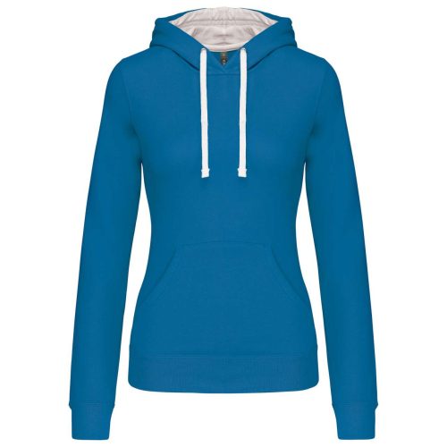 LADIES’ CONTRAST HOODED SWEATSHIRT