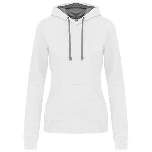 LADIES’ CONTRAST HOODED SWEATSHIRT