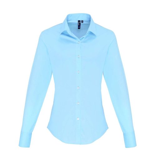 WOMEN'S STRETCH-FIT COTTON POPLIN LONG SLEEVE SHIRT